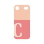 プレミアムパネル［ オリジナル - initial two tone - C pink ］