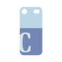 プレミアムパネル［ オリジナル - initial two tone - C blue ］