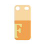 プレミアムパネル［ オリジナル - initial two tone - F orange ］