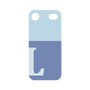 プレミアムパネル［ オリジナル - initial two tone - L blue ］