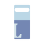 プレミアムパネル［ オリジナル - initial two tone - L blue ］
