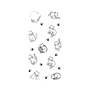 プレミアムパネル［ オリジナル - CASEPLAYネコ総柄 - black ］