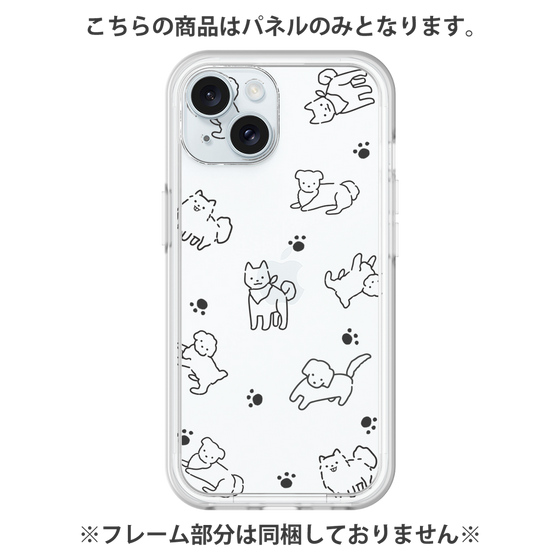 プレミアムパネル［ オリジナル - CASEPLAYイヌ総柄 - black ］