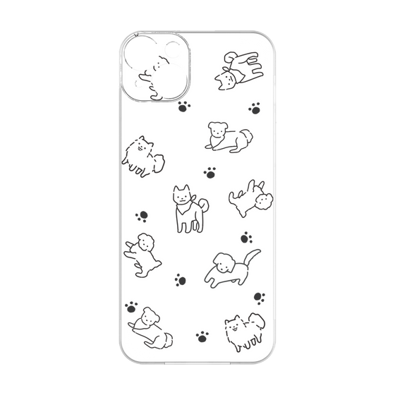 プレミアムパネル［ オリジナル - CASEPLAYイヌ総柄 - black ］