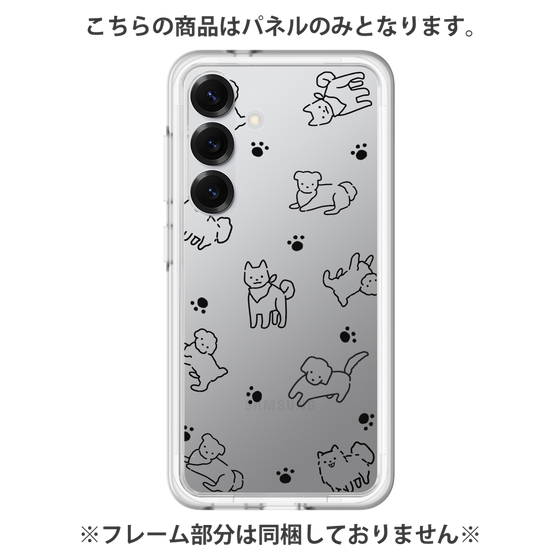 プレミアムパネル［ オリジナル - CASEPLAYイヌ総柄 - black ］