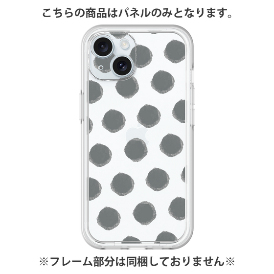 プレミアムパネル［ オリジナル - 推し色水玉 - ブラック ］