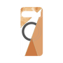 プレミアムパネル with Pixelsnap［ マーブルトライアングルパレット - Orange ］
