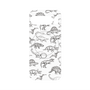 プレミアムパネル with Pixelsnap［ Dinosaurs No.2 - White ］
