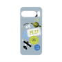 プレミアムパネル with Pixelsnap［ Playful sticker - Dusty Blue ］