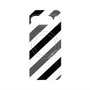 プレミアムパネル with Pixelsnap［ Big Stripe - Black × Gray ］