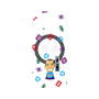 プレミアムパネル with Pixelsnap［ 笑点 - 三遊亭 小遊三 - 白 ］