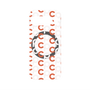 プレミアムパネル with Pixelsnap［ オリジナル - CASEPLAYイニシャル総柄 - オレンジ ］