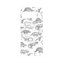 プレミアムパネル with Pixelsnap［ Dinosaurs No.2 - White ］