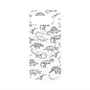 プレミアムパネル with Pixelsnap［ Dinosaurs No.2 - White ］
