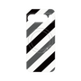 プレミアムパネル with Pixelsnap［ Big Stripe - Black × Gray ］