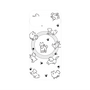 プレミアムパネル with Pixelsnap［ オリジナル - CASEPLAYイヌ総柄 - black ］
