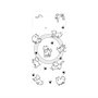 プレミアムパネル with Pixelsnap［ オリジナル - CASEPLAYイヌ総柄 - black ］