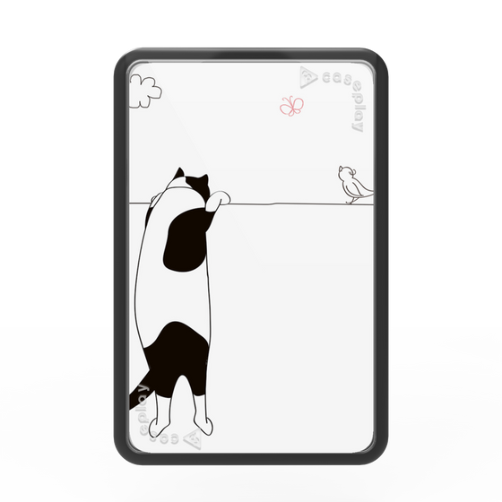 プレミアムカードウォレット［ 夢中に覗く三毛ねこ ］