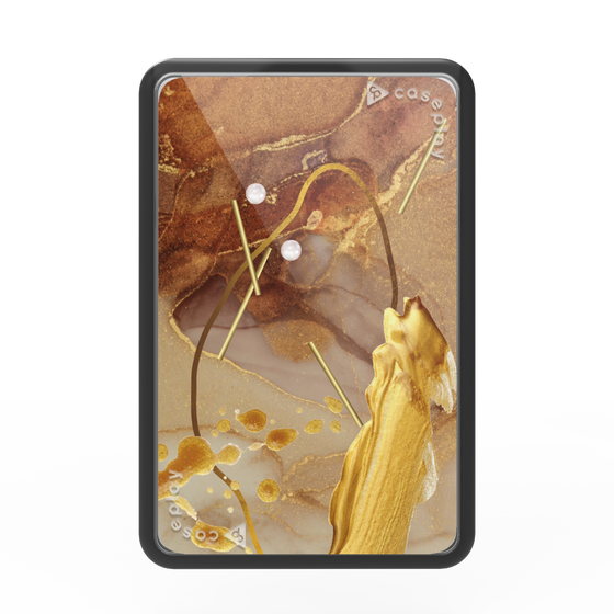 プレミアムカードウォレット［ Marble Nuance Painting Brown ］