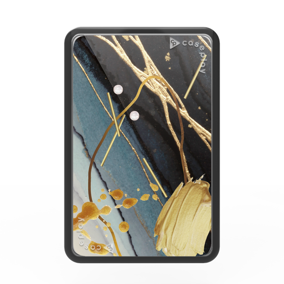 プレミアムカードウォレット［ Marble Nuance Painting Black ］