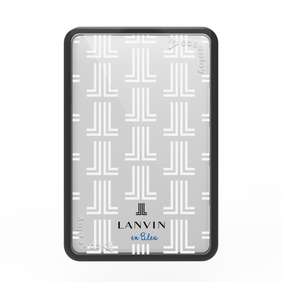 プレミアムカードウォレット［ LANVIN en Bleu - Monogram - White ］