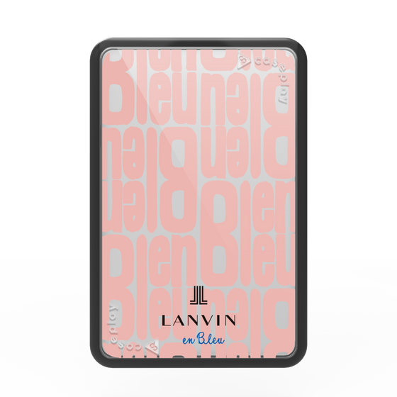プレミアムカードウォレット［ LANVIN en Bleu - Logo Pattern - Pink ］