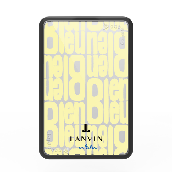 プレミアムカードウォレット［ LANVIN en Bleu - Logo Pattern - Yellow ］