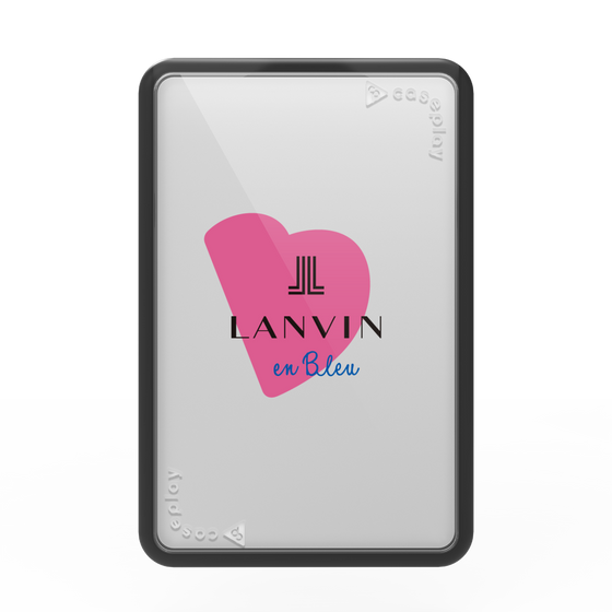 プレミアムカードウォレット［ LANVIN en Bleu Hearts Pink - ランバン ハート ピンク ］