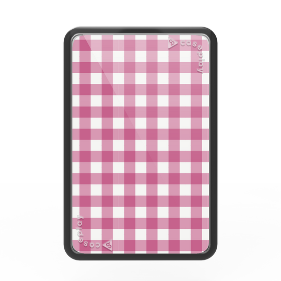 プレミアムカードウォレット［ Checkered Pink - ギンガムチェック ピンク ］