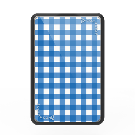 プレミアムカードウォレット［ Checkered Blue - ギンガムチェック ブルー ］