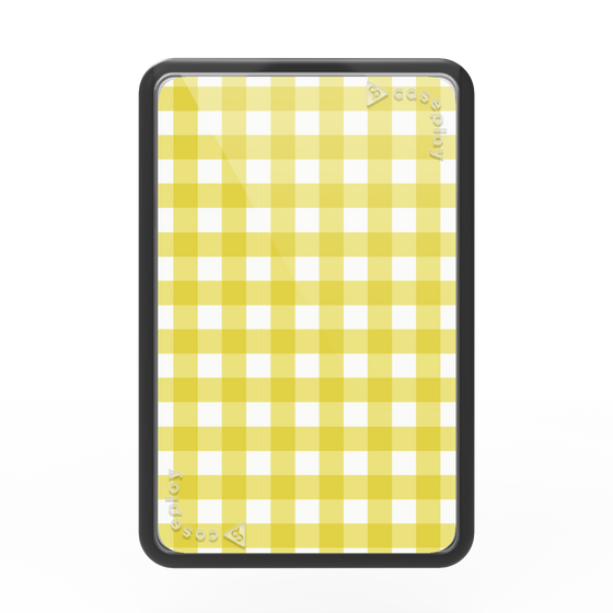 プレミアムカードウォレット［ Checkered Yellow - ギンガムチェック イエロー ］