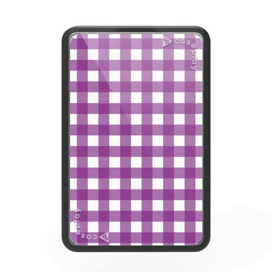 プレミアムカードウォレット［ Checkered Purple - ギンガムチェック パープル ］