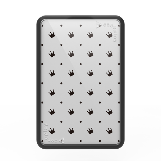 プレミアムカードウォレット［ CASEPLAY Crown dots Black - ケースプレイ・クラウン・ドッツ ブラック ］