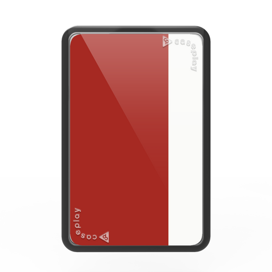 プレミアムカードウォレット［ CASEPLAY Bi-Colors Red & White - ケースプレイ・バイカラー レッド＆ホワイト ］