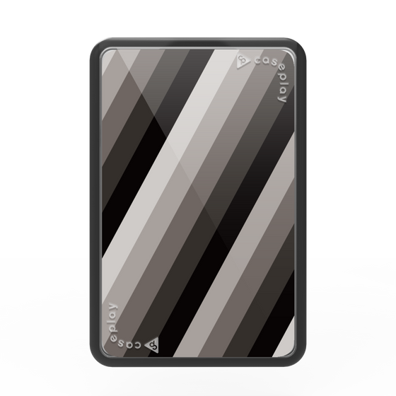 プレミアムカードウォレット［ Middle Stripe - Black ］
