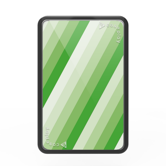 プレミアムカードウォレット［ Middle Stripe - Green ］