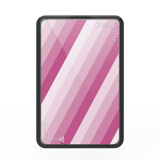 プレミアムカードウォレット［ Middle Stripe - Pink ］