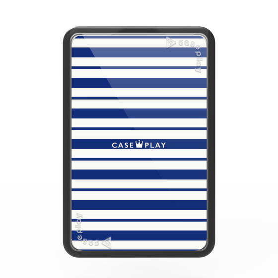プレミアムカードウォレット［ Small Border - Navy ］