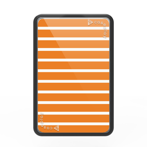 プレミアムカードウォレット［ Middle Border - Orange ］