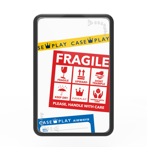 プレミアムカードウォレット［ FRAGILE Stickers - White ］