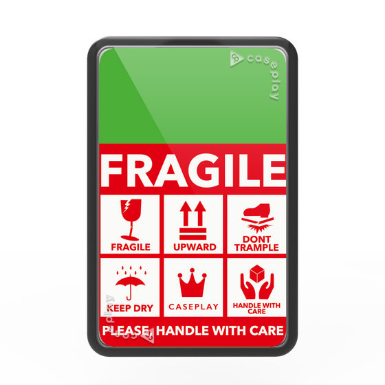プレミアムカードウォレット［ FRAGILE Sticker - Green ］