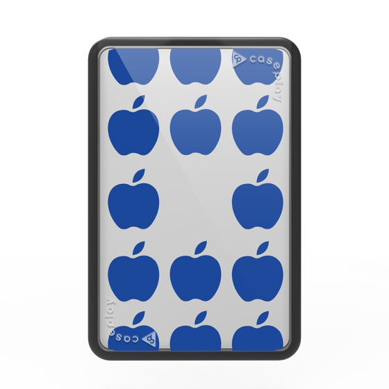 プレミアムカードウォレット［ Apple - Blue ］
