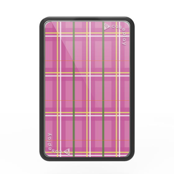 プレミアムカードウォレット［ Tartan Check - Pink ］