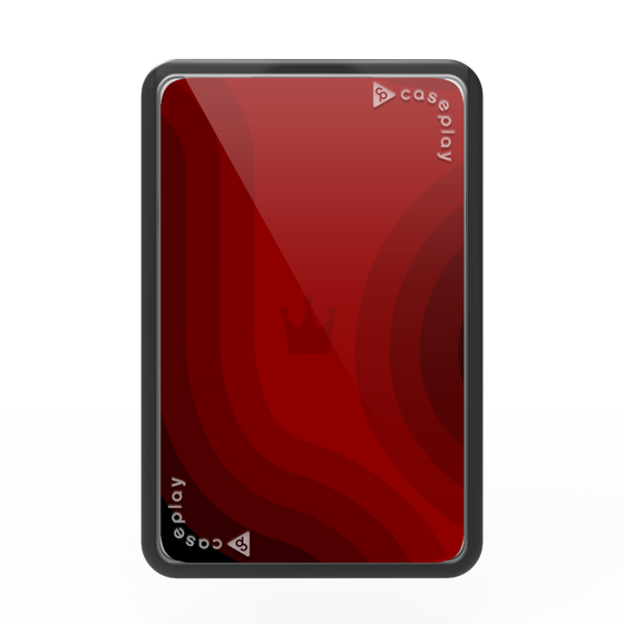 プレミアムカードウォレット［ CASEPLAY Winding Pattern - Red ］
