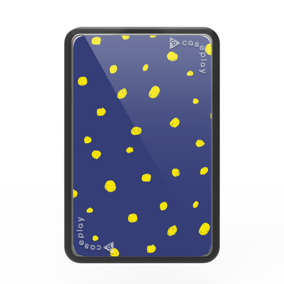プレミアムカードウォレット［ Drawing Dot - Navy ］