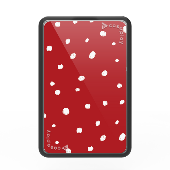プレミアムカードウォレット［ Drawing Dot - Red ］