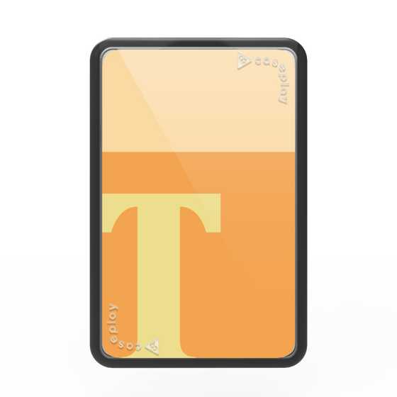 プレミアムカードウォレット［ オリジナル - initial two tone - T orange ］