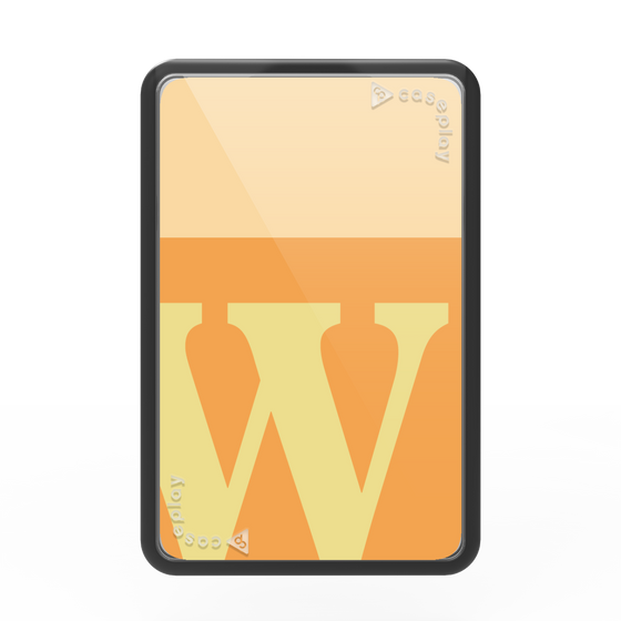 プレミアムカードウォレット［ オリジナル - initial two tone - W orange ］