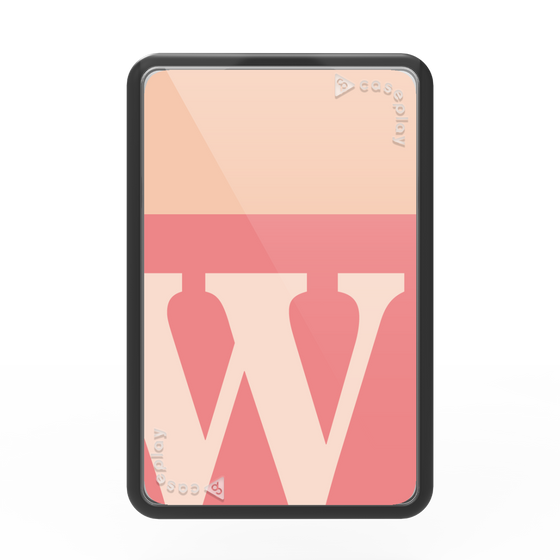 プレミアムカードウォレット［ オリジナル - initial two tone - W pink ］