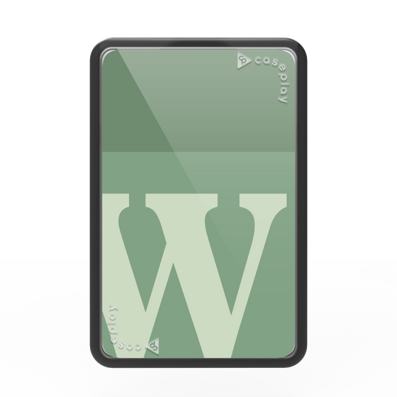 プレミアムカードウォレット［ オリジナル - initial two tone - W green ］